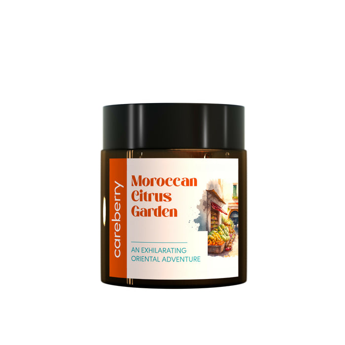 Careberry's Moroccan Citrus Garden Candle | Harmonious Blend of Orange and Geranium 100g