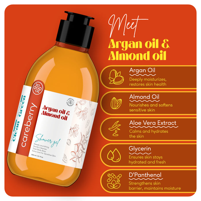 Argan Oil & Almond Oil Nourishing Shower Gel 300ml (2)