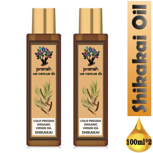 Pramsh Cold Pressed Organic Virgin Shikakai Oil 100ml Hair Oil Pack Of 2 (200ml) - Local Option