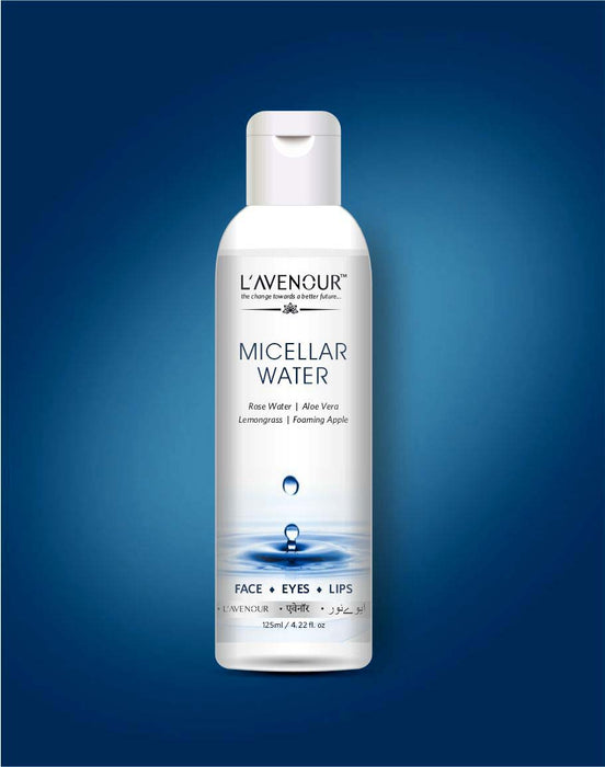 L'avenour Micellar Water for Deep Cleansing For Face, Eyes & Lips | Natural Makeup Remover - 125ml