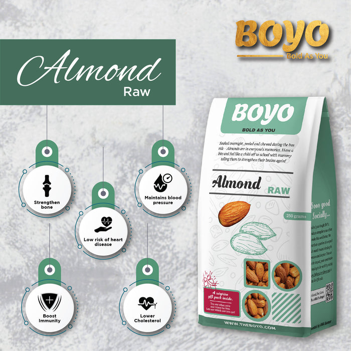 BOYO Premium Nuts Combo Pack 750g - Whole Cashew Nuts 250g 100% Natural California Almonds 250g & 100% Natural California Walnuts 250g