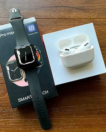 Series46 Smartwatch & Airpod SeriesWith All Features Best Series Offer | Combo Offer With Good Battery Backup | Compatible with Android & iOS for Boys, Girls, Men, Women & Kids by Pioneerkart
