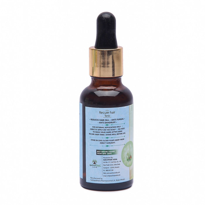 Aachman Veda Cure For Life Pure Natural Safe Ingredient An Ayurvedic Proprietary Medicine Recure Hair Tonic 30 ML With Veg