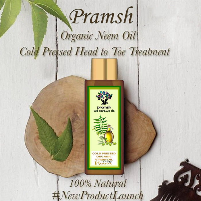 Pramsh Cold Pressed Organic Virgin Neem Oil 50ml Hair Oil Pack Of 2 (100ml) - Local Option