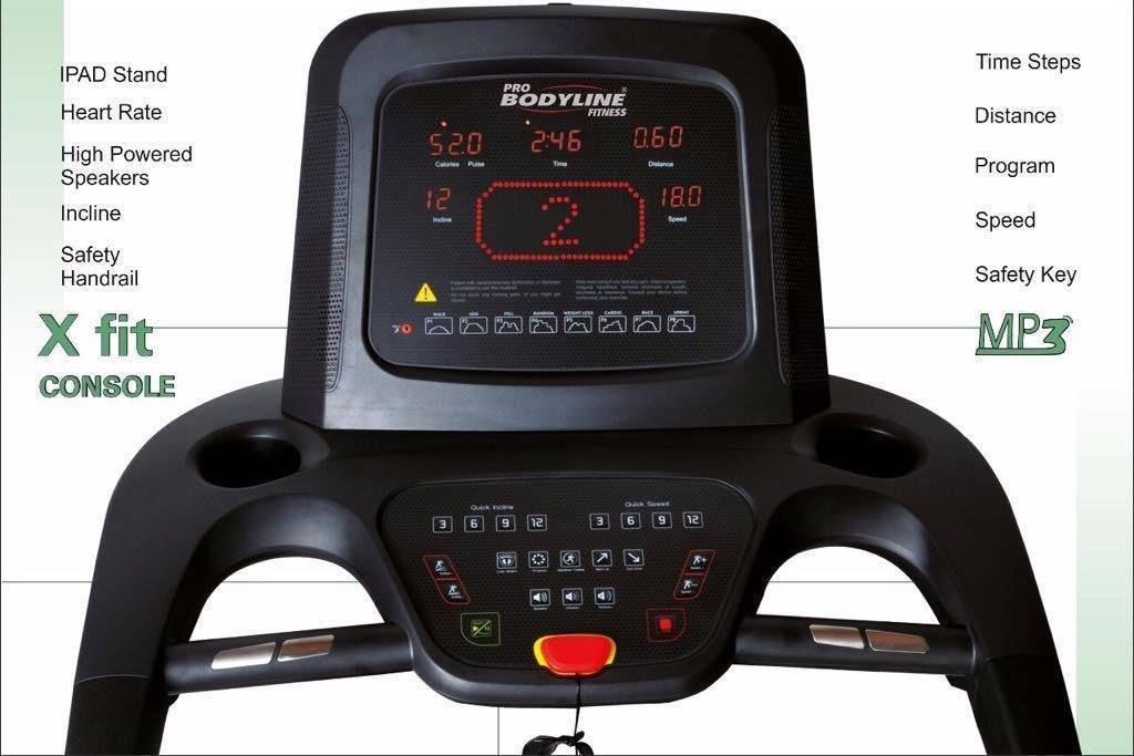 Pro Bodyline Heavy Duty AC Motorised Treadmill with LED Dot Matrix