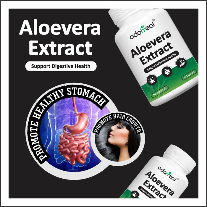 Adorreal Aloe vera Extract Super Digestive Health | 60 Capsules |