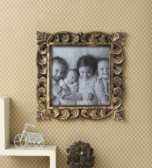 Yatha Vintage Single Decorative Wooden Square Photo Frame Antique Finish in Distress (Photo Size 8 * 8)