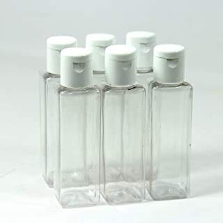 HARRODS 100ML (16Pcs)- Empty Clear Transparent Refillable Plastic Bottles With Flip top Caps For Home, Travellr