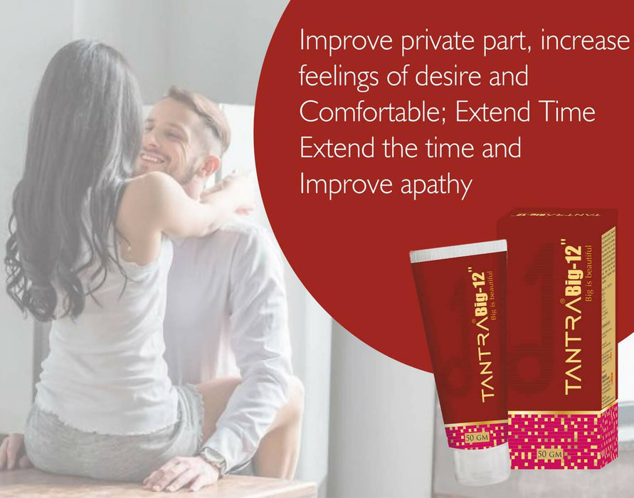 Tantraxx Tantra Big 12 Enlargement Ayurvedic Cream For Men ( 50 gm ) | Pure & Natural