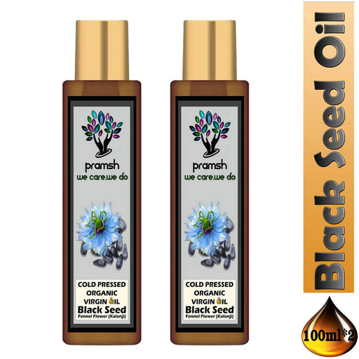 Pramsh Cold Pressed Organic Virgin Black Seed Oil 100ml Hair Oil Pack Of 2 (200ml) - Local Option