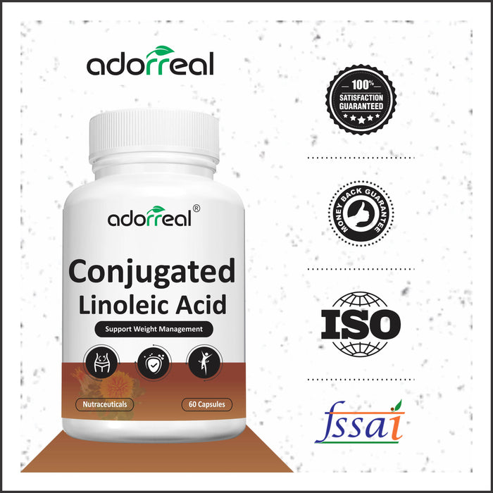 Adorreal CLA Conjugated Linoleic Acid (CLA Fat Burner) | 60 Capsules |