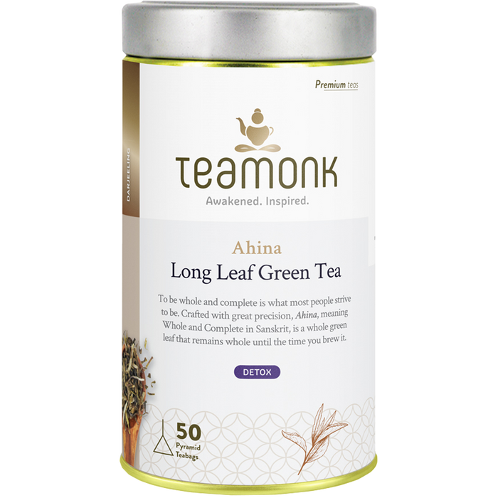 Teamonk Ahina Long Leaf Green Tea, 50 Teabags