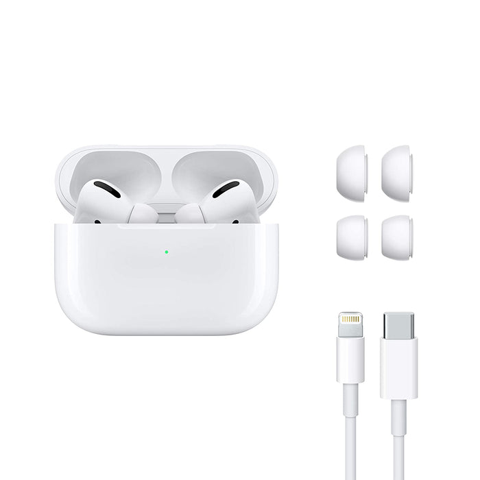 AirPods Pro for Apple and Android Mobilke with Charging Case Bluetooth Headset with Mic (White, True Wireless)