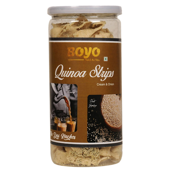BOYO Healthy Snack Quinoa Strips Cream & Onion 150gm Evening Snacks