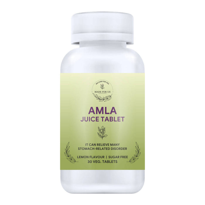 MadeForUs Amla Juice Tablets | Boost immunity |Improve Metabolism | Helps Cold & Cough | Strong Hair |Improve Skin | Helps Blood purify |Healthy heart | Strengthens your teeth | wards off bad breath | Amla Extract |Triphala Extract | Lemon Flavour | Vitam