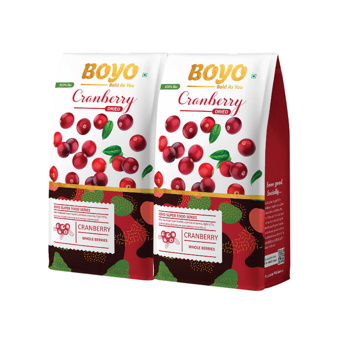 BOYO Dried whole Cranberry 400g (Whole and Unsweetened) 100% Vegan and Gluten Free - Vitamin Rich Cranberries, Dried Cranberries, Healthy Snack for Kids and Adults