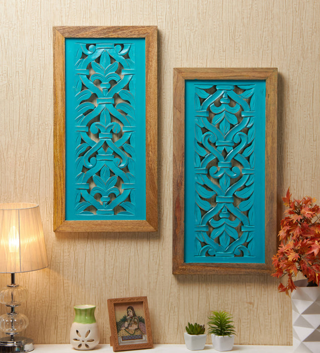 Yatha Wooden Wall Decoration Panel |Hand Carved Wall Panel for Home, Office |Single Panel | Wall Panel ( Size: 24 x 12 inch )