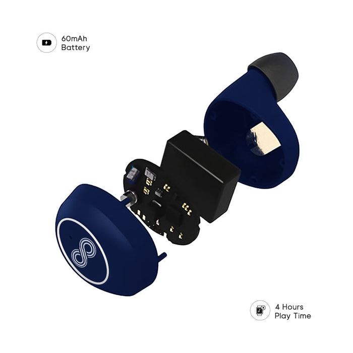 Crossloop GEN (TWS) Earpods with in-Built 3W Bluetooth Speaker, Immersive Audio, IPX4 Splash Proof, 20 H Battery, Voice Assistance, Bluetooth 5.0, Instant Pair HD Dual Master in-Ear TWS(Blue Leather)