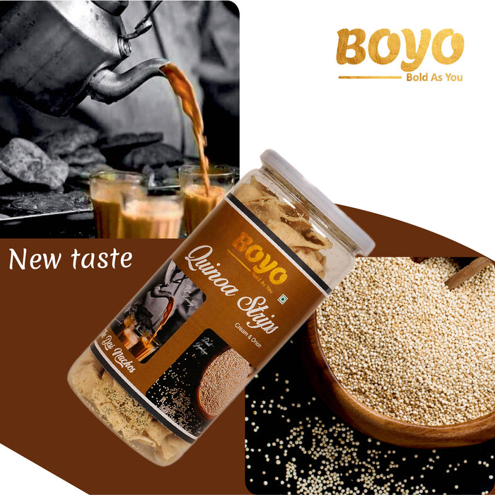 BOYO Healthy Snack Quinoa Strips Cream & Onion 150gm Evening Snacks