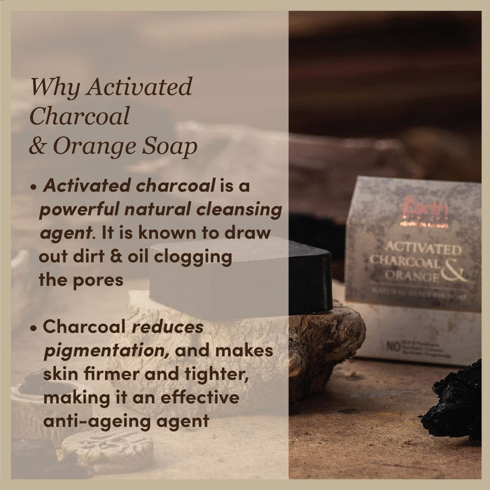 Activated Charcoal & Orange Natural Glycerin Soap │Handcrafted - Local Option