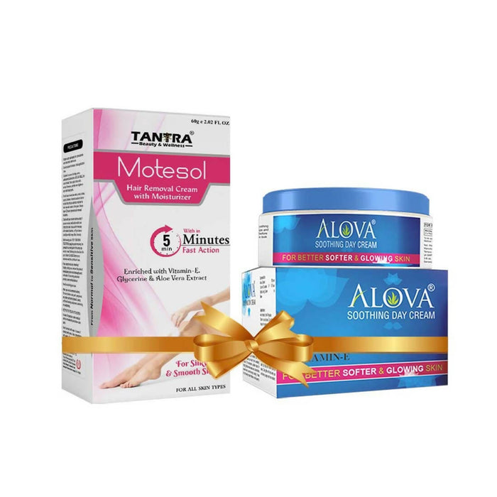 Combo Pack Alova Cream And Motesol Hair Remover Cream