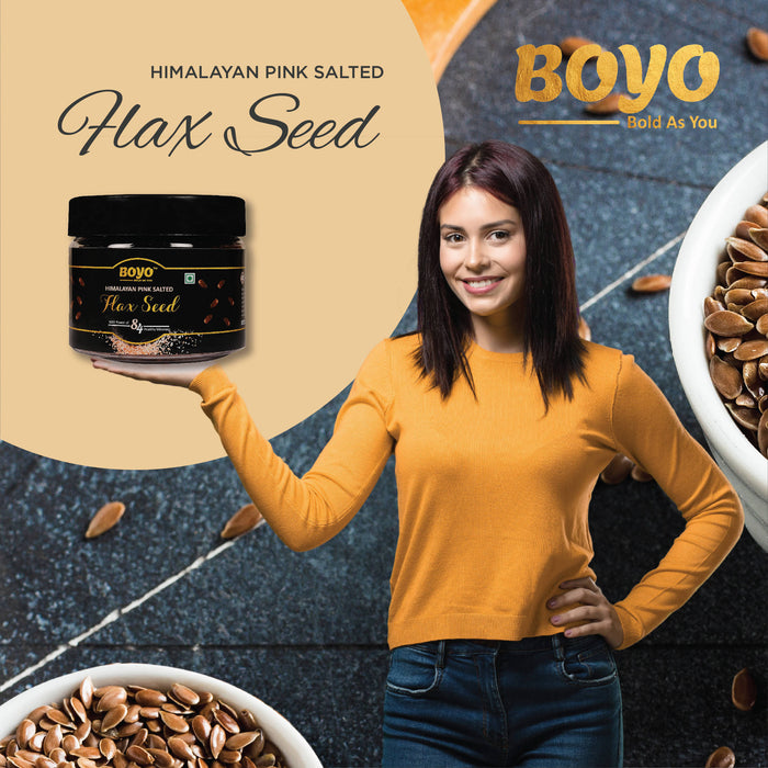 BOYO Roasted Flax Seed 250 gms Omega 3 Rich, Alsi Seed for Heart Healthy