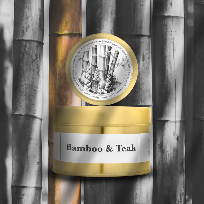 FRESH BAMBOO AND TEAK SCENTED CANDLE - Local Option