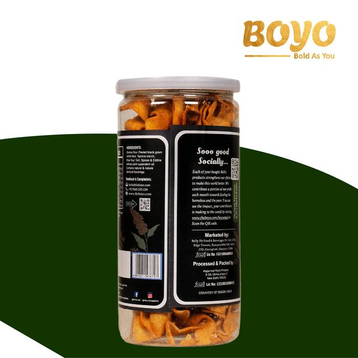BOYO Quinoa Strips Jalapeno 150g Combo (Packs of 2) Tea Snacks Spicy Snacks