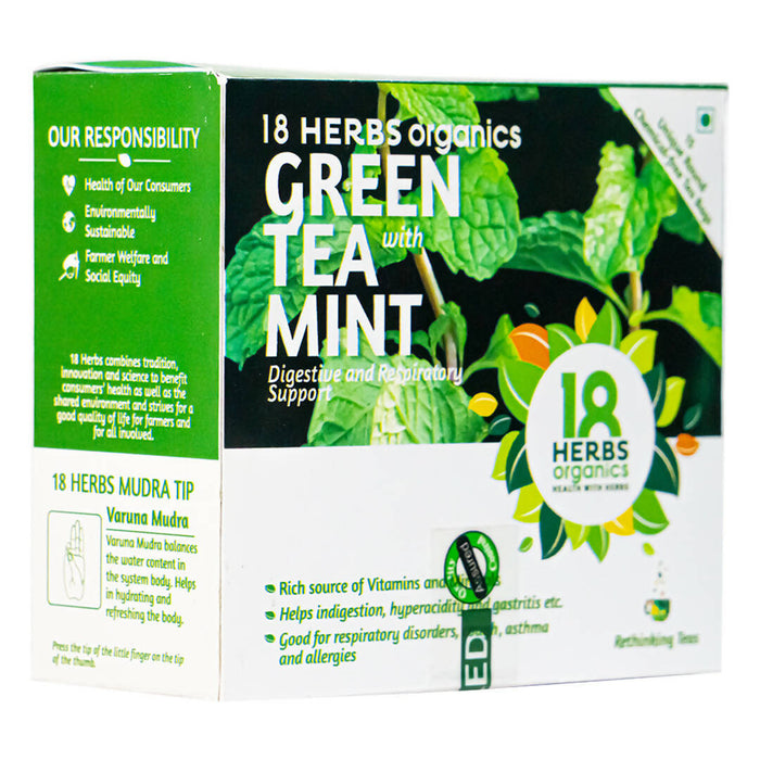 18 Herbs Organics Green Tea with Mint