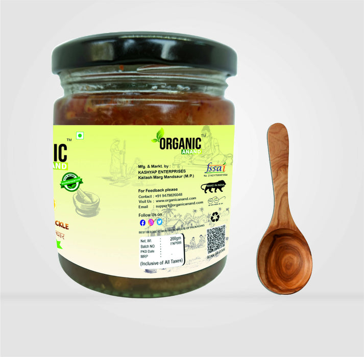 Organicanand Fariyali Lemon Pickle ( Khatta Mitha Nimbu ka Achaar) | 200 gm | Homemade, Authentic, No preservative