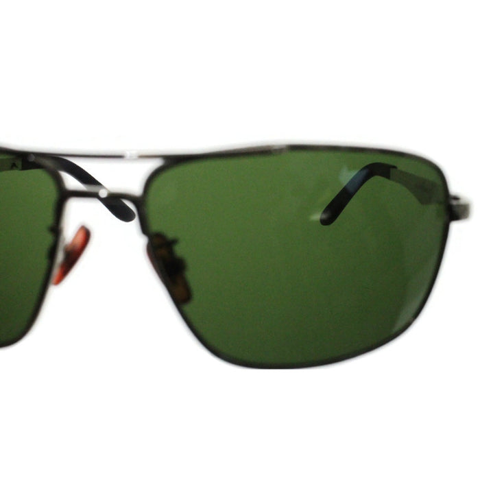 Generic affable unisex rectangular fit sunglasses by jazz inc, frame color silver and lens color green (LWF2222)