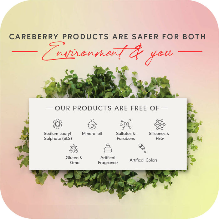 Careberry Keratin Oil & Silk Proteins Anti Frizz Shampoo, Ayush Certified Ayurvedic, Sulphate & Paraben Free, Gluten & GMO Free, PH Balanced, 300ml