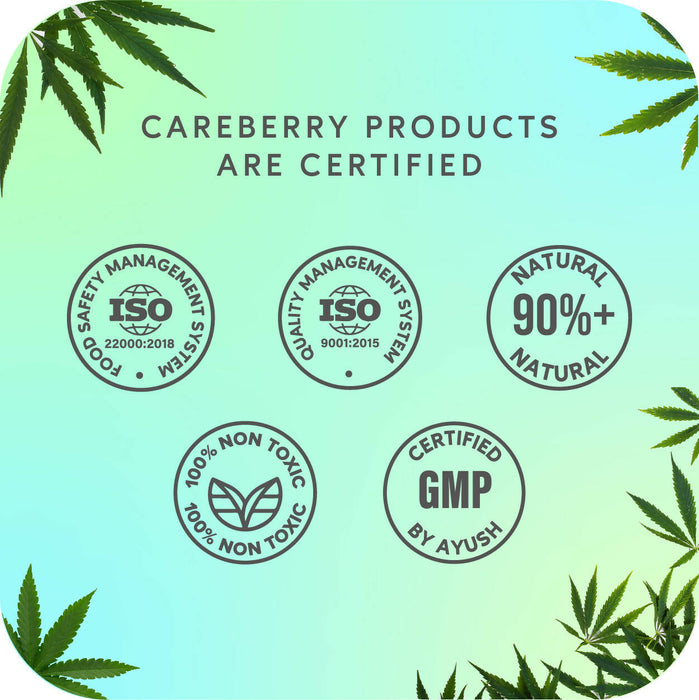 Careberry Hemp Seed Oil Collection, Shampoo + Body Wash + Body Lotion, 300ml*3, Ayush Certified Ayurvedic, Sulphate & Paraben Free Pack of 3