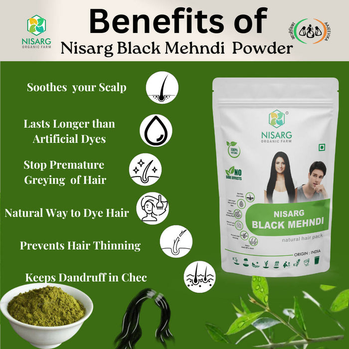 Nisarg Herbal Black Mehndi 25g (2 pcs)