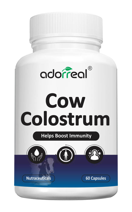 Adorreal Cow Colostrum Capsules, Ultimate Health Supplements For Immunity System Support | 60 Capsules |