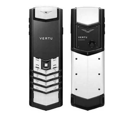 VERTU Signature Black White Leather Luxury keypad Phone