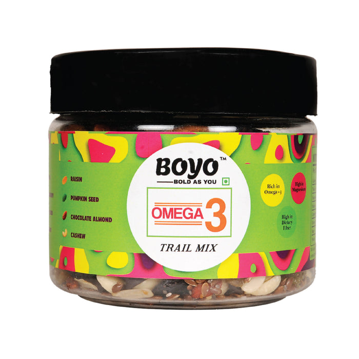 Boyo Omega-3 Trail Mix- Healthy Snack & Mix Seeds 200 Gms