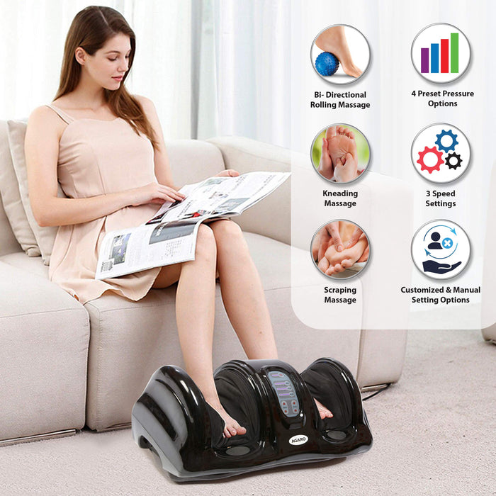 Electric Foot Massager with Kneading Function for Pain Relief & Improving Blood Circulation