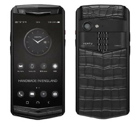 VERTU Aster P Pure Black Alligator Leather Luxury Smartphone