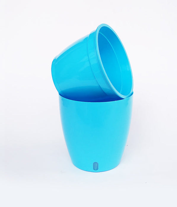 OASIS 120 Self Watering 4.7 inch Plastic Pot (Blue BLue)
