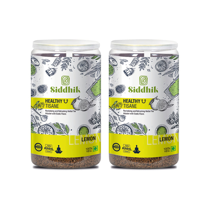 Siddhik Healthy U Tisane ( Lemon Tea) Revitallizing and Refreshing Herbal Tea Infusion with Exotic flavor 100% Caffeine 250 grams