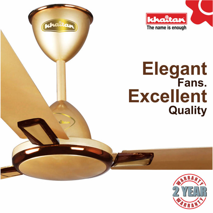 Khaitan MAGMA PREMIER 1200 mm, 3 Blades Ceiling Fan, 380 RPM(Metallic Sunshine Gold)