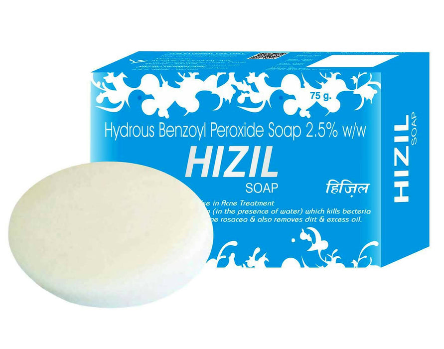 Tantraxx Hizil Hydrous Benzoyl Peroxide Soap for Skin Lightening & Brightening Soap For All Skin Type (Pack of 2) 150 gm