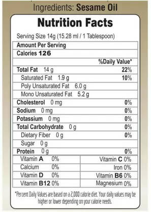 BNB Premium Virgin Sesame Oil|Til OIl|Gingelly Oil|Cold Pressed Cooking Oil |Deepak Puja Oil Sesame Oil PET Bottle (4 x 0.5 L)