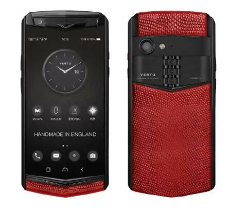 VERTU Aster P Black Red Lizard Leather Luxury Smartphone