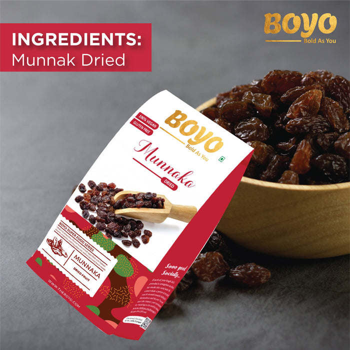 BOYO Premium Munakka Raisins - 250 gm Afghani Dry Fruits Big Size munakka