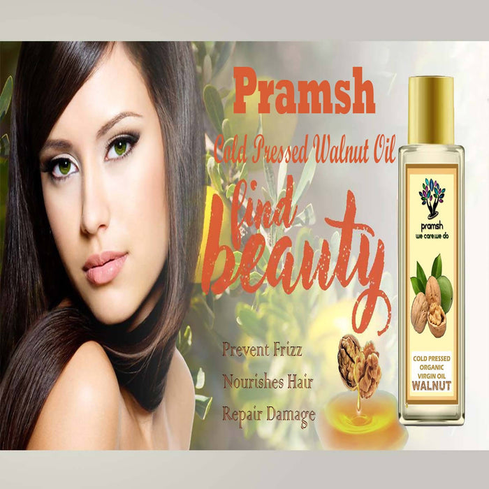 Pramsh Cold Pressed Organic Virgin Walnut Oil 50ml Hair Oil Pack Of 2 (100ml) - Local Option
