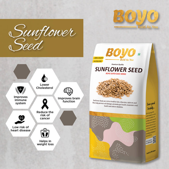 BOYO Super Healthy Seeds Combo Pack 500g- Raw Sunflower Seed 250g & Raw Pumpkin seed 250g