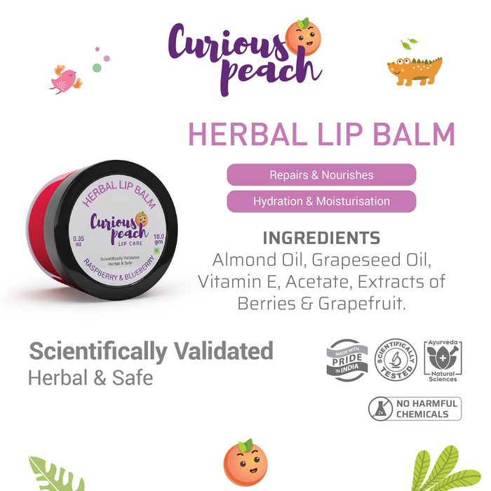 Ultra Protection Herbal Lip Balm - Raspberry + Blueberry - Kids & Teens [Unisex] - Local Option
