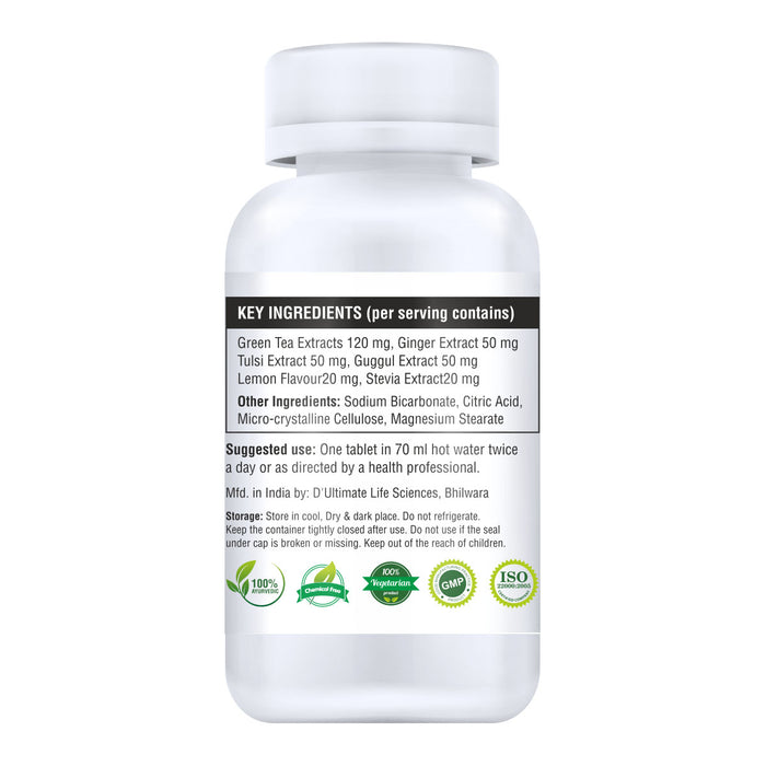 MadeForUs Artho Care Tea Tablets|Helps in Arthritis |Helps in Joints Pain |Helps in Prevailing Pain |Green Tea Extracts |Curcumin (Haldi),Boswellia (shallaki),Ocimum Sanctum(Tulsi) |100% Organic |Natural Herbs | Ayurvedic | 60 Tablets